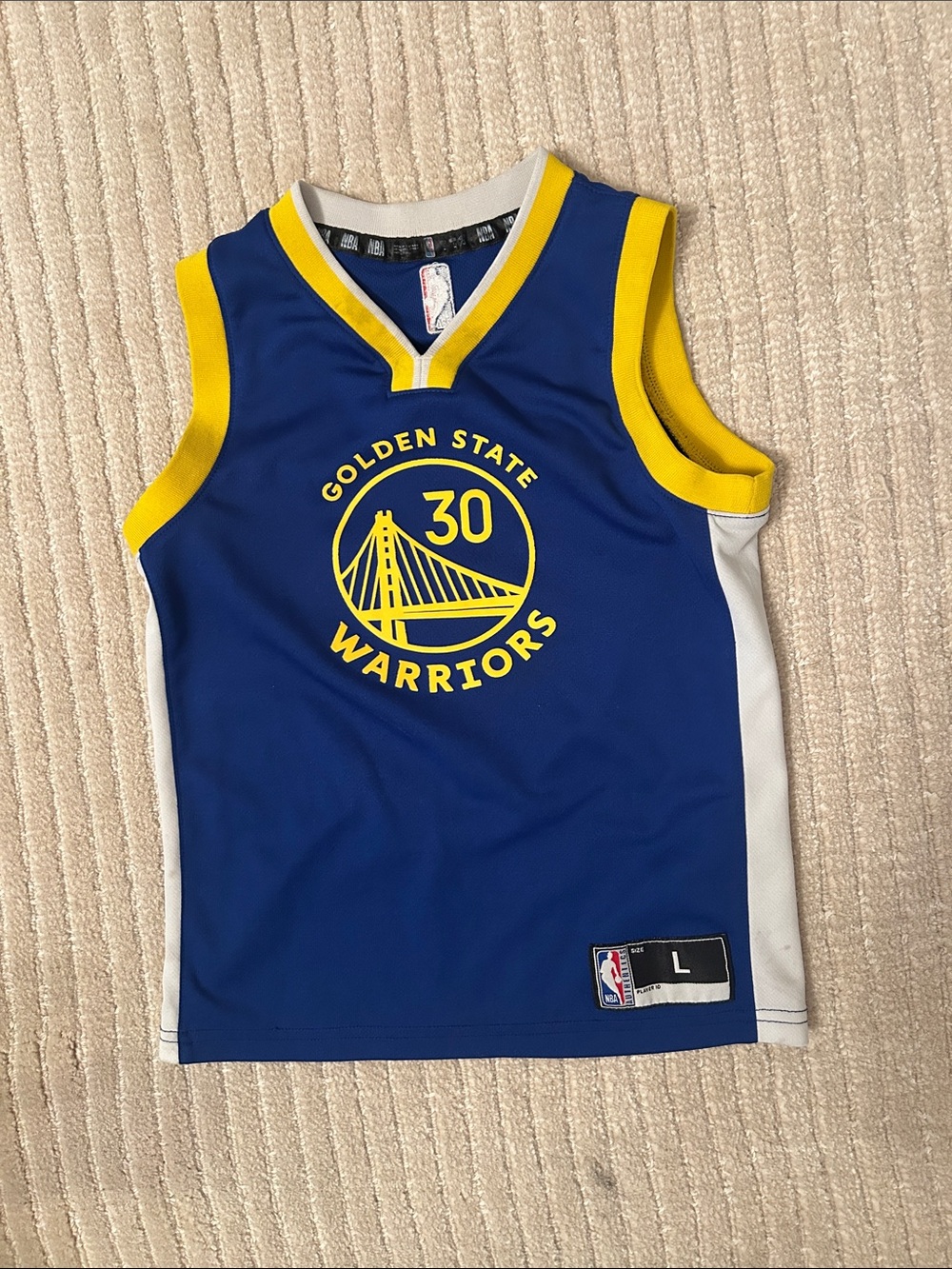 Nike Golden State Warriors Blue & Yellow Kids Jersey